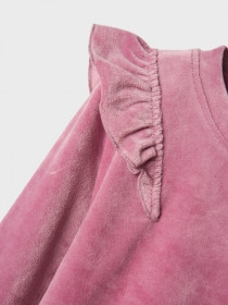 NAME IT Sweatshirt Velour Rille Mauve Orchid